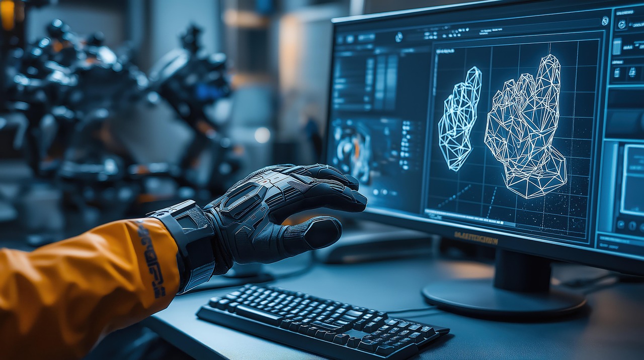 technology, human synergy, ai-powered tools, artificial intelligence, business innovation, smart office, modern workplace, futuristic design, virtual reality, augmented reality, ai collaboration, professional environment, cutting-edge software, ai-driven solutions, digital transformation, teamwork, business executive, ai assistant, interactive interfaces, data visualization, ai generated