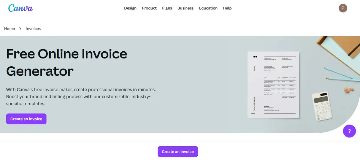 Canva Invoice Maker