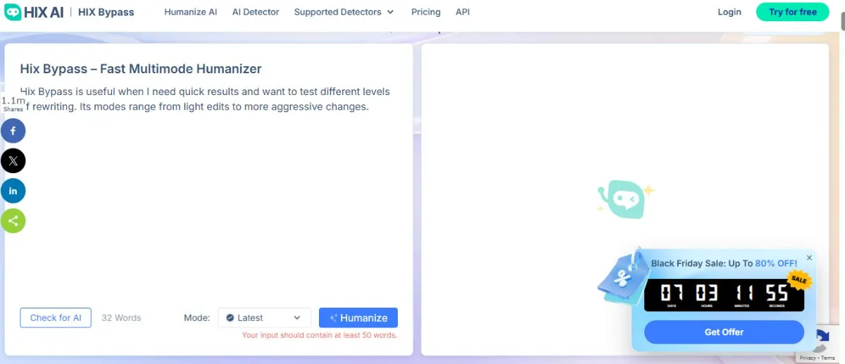 Hix Bypass Fast Multimode Humanizer
