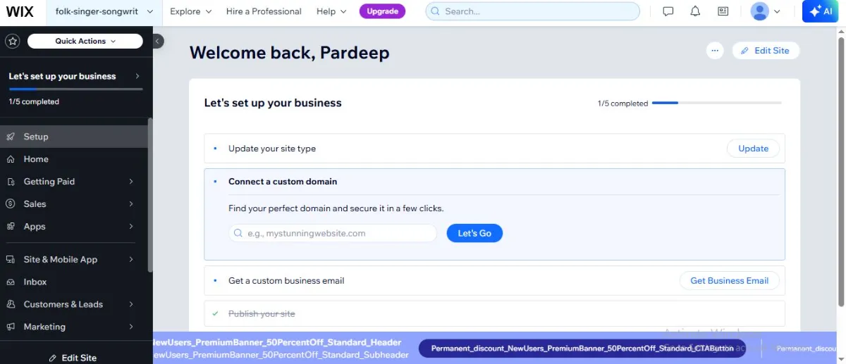 Wix ADI (Artificial Design Intelligence)